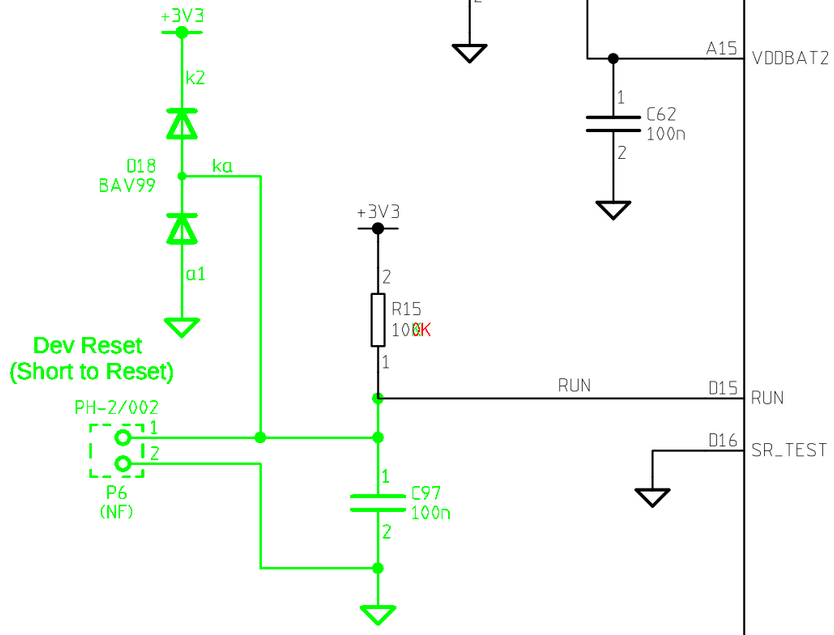 The reset circuitry differences (from page 1)